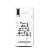 Samsung A70 Beyaz Mermer Söz Tasarımlı Telefon Kılıfı