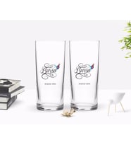 BK Gift Kişiye Özel Renkli Baskılı Bursa Tasarımlı Turistik İkili Rakı Bardağı Seti-4 (Beyaz)