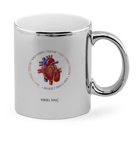 BK Gift Kişiye Özel Mesleki Kalp Damar Cerrahi Krom Kupa Bardak  5