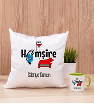 Hemşire Kare Yastık ve Yeşil Kupa Bardak