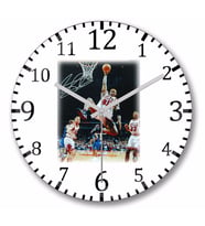 Rodman  Dunk  Duvar Saati Bombeli Gercek Cam
