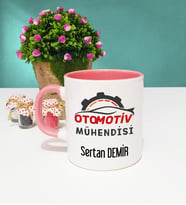 Otomotiv Mühendisi Kupa Bardak Pembe