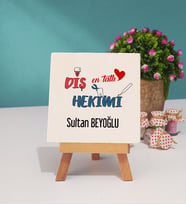Mesajlı Diş Hekimi Hediye Dekoratif Taş Baskı 
