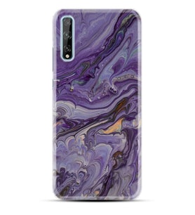 Kılıfland Huawei P Smart S Kılıf Silikon Resimli Kapak Abstract Purple Stok 1070