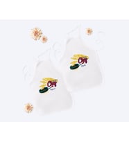 BK Gift Kişiye Özel İkili Yakışıklı ve Güzel Chef Beyaz Mutfak Önlüğü Seti-2