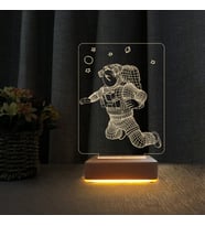 Doğum Günü Hediyesi Astranot 3d Çocuk Odası Gece Lambası (Sarı)
