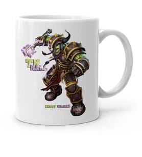 BK Gift Kişiye Özel World Of Warcraft Thrall Beyaz Kupa Bardak  1
