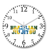 Braxzilian Jiu Jitsu  Duvar Saati Bombeli Gercek Cam