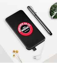 BK Gift Kişiye Özel Dünyanın En İyi Babası Siyah 5000 mAh Powerbank ve Kalem Seti-7 (Model 1)