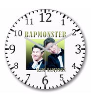 Namjoon  Rapmonster  Duvar Saati Bombeli Gercek Cam
