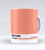 BK Gift Kişiye Özel İsimli Pantone C Pink Beyaz Kupa Bardak