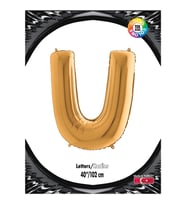 U Harf Kikajoy Altın Folyo Balon 102 cm (40 inch)
