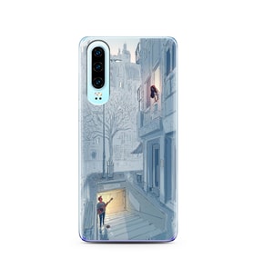 Serenat Tasarımlı Süper Şeffaf Silikon Telefon Kılıfı Huawei P30  