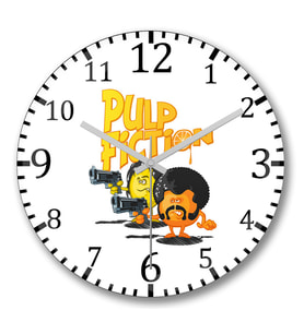 Pulp Fiction Duvar Saati Bombeli Gercek Cam