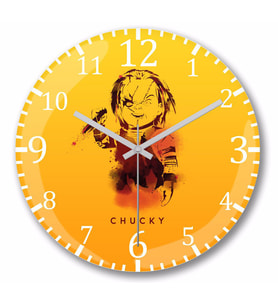 Childs Play  Chucky Duvar Saati Bombeli Gercek Cam