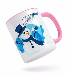 BK Gift Kişiye Özel Yılbaşı Mutlu Yıllar Pembe Kupa Bardak-21