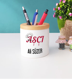 Aşçı Tasarımlı Kişiye Özel Hediye Aşçı Kalemlik