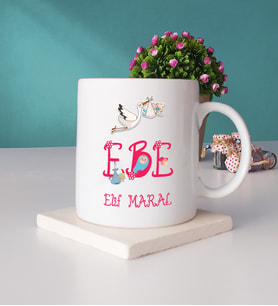 Ebe Hediye Kupa Bardak ve Taş Bardak Altlığı Hediye Seti