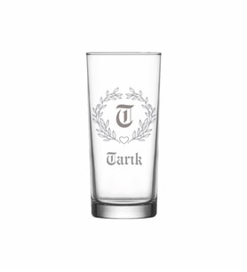 Kişiye Özel T Baş Harfli ve İsimli Tekli Rakı Bardağı  Model 27