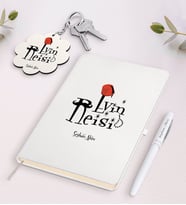 BK Gift Kişiye Özel Evin Reisi Beyaz Defter Kalem ve Anahtarlık Hediye Seti-2 (Model 1)