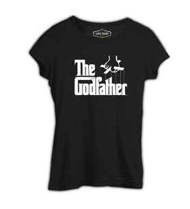 The Godfather - Logo Siyah Kadın Tshirt