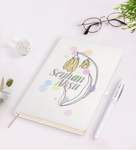 BK Gift Kişiye Özel Kadınlar Günü Tasarımlı Beyaz Defter Kalem Seti-13