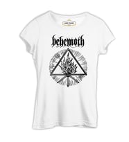 Behemoth - Logo Beyaz Kadın Tshirt