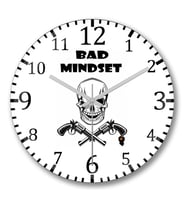 Bad Mindset Duvar Saati Bombeli Gercek Cam