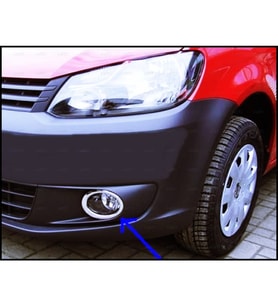 VW Caddy Krom Sis Farı Çerçevesi 2 prç. 2010-2015 Arası P.Çelik