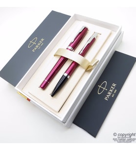 Parker Urban Fuşya Dolma Kalem + Tükenmez Kalem  İsme Özel Kalem  Hediyelik Kalem