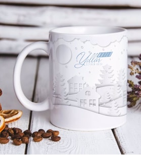 BK Gift Kişiye Özel İsimli Yılbaşı Mutlu Yıllar Beyaz Kupa Bardak-23