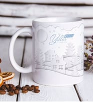BK Gift Kişiye Özel İsimli Yılbaşı Mutlu Yıllar Beyaz Kupa Bardak-23