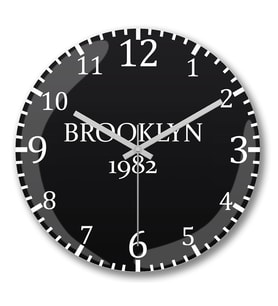 Brooklyn 1982  Duvar Saati Bombeli Gercek Cam