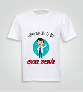 Kişiye Özel Doktor Baskılı Tshirt
