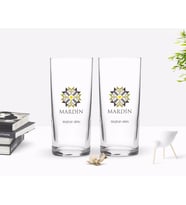 BK Gift Kişiye Özel Renkli Baskılı Mardin Tasarımlı Turistik İkili Rakı Bardağı Seti-1 (Beyaz)