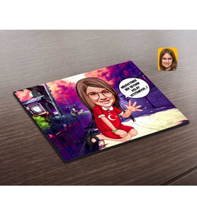 BK Gift Kişiye Özel Kız Çocuk Kolay Yetişmiyor Karikatürlü Ahşap Puzzle-3