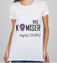 Kişiye Özel Baş Komiser Tişörtü