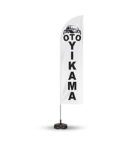 Oto Yıkama Yönlendirme Tanıtım ve Reklam Yelken  Bayragı