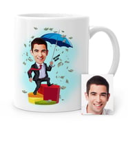 BK Gift Kişiye Özel Bay Broker Karikatür Beyaz Kupa Bardak  1