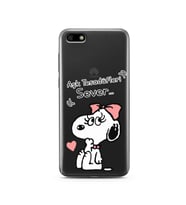 Snoopy Tasarımlı Süper Şeffaf Silikon Telefon Kılıfı Huawei Y5 2018