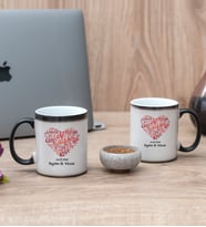 Love Tasarım Hediyelik İkili Sihirli Kupa Bardak