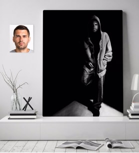 BK Gift Kişiye Özel Erkek İllüstrasyon Tasarımlı Kanvas Tablo 70x100cm-1