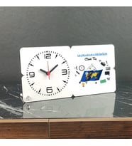 Uluslararası İlişkiler Ahşap Masa Saati