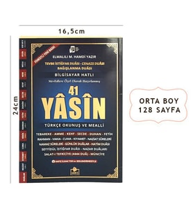 Yasini Şerif Türkçe Fihristli Orta Boy 128 Sayfa - Merve Yayınları