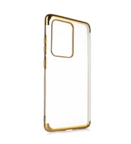 Galaxy S20 Ultra Kılıf Zore Dört Köşeli Lazer Silikon Kılıf (Gold)