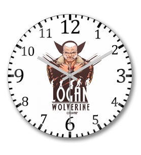 Wolverine Duvar Saati Bombeli Gercek Cam
