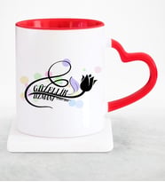 BK Gift Kişiye Özel Mesleki Güzellik Uzmanı Kırmızı Kalpli Kupa Bardak  1