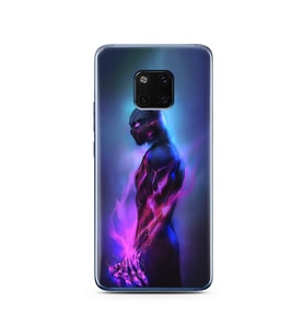 Black Panter Tasarım Süper Şeffaf Silikon Telefon Kılıfı Huawei Mate 20 Pro 