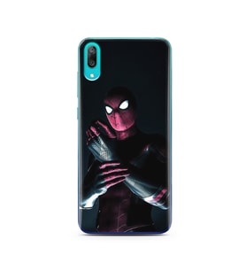Örümcek Adam Tasarım Süper Şeffaf Silikon Telefon Kılıfı Huawei Y7 Pro 2019