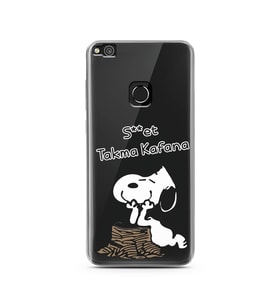 Snoopy Tasarımlı Süper Şeffaf Silikon Telefon Kılıfı Huawei P9 Lite 2017 